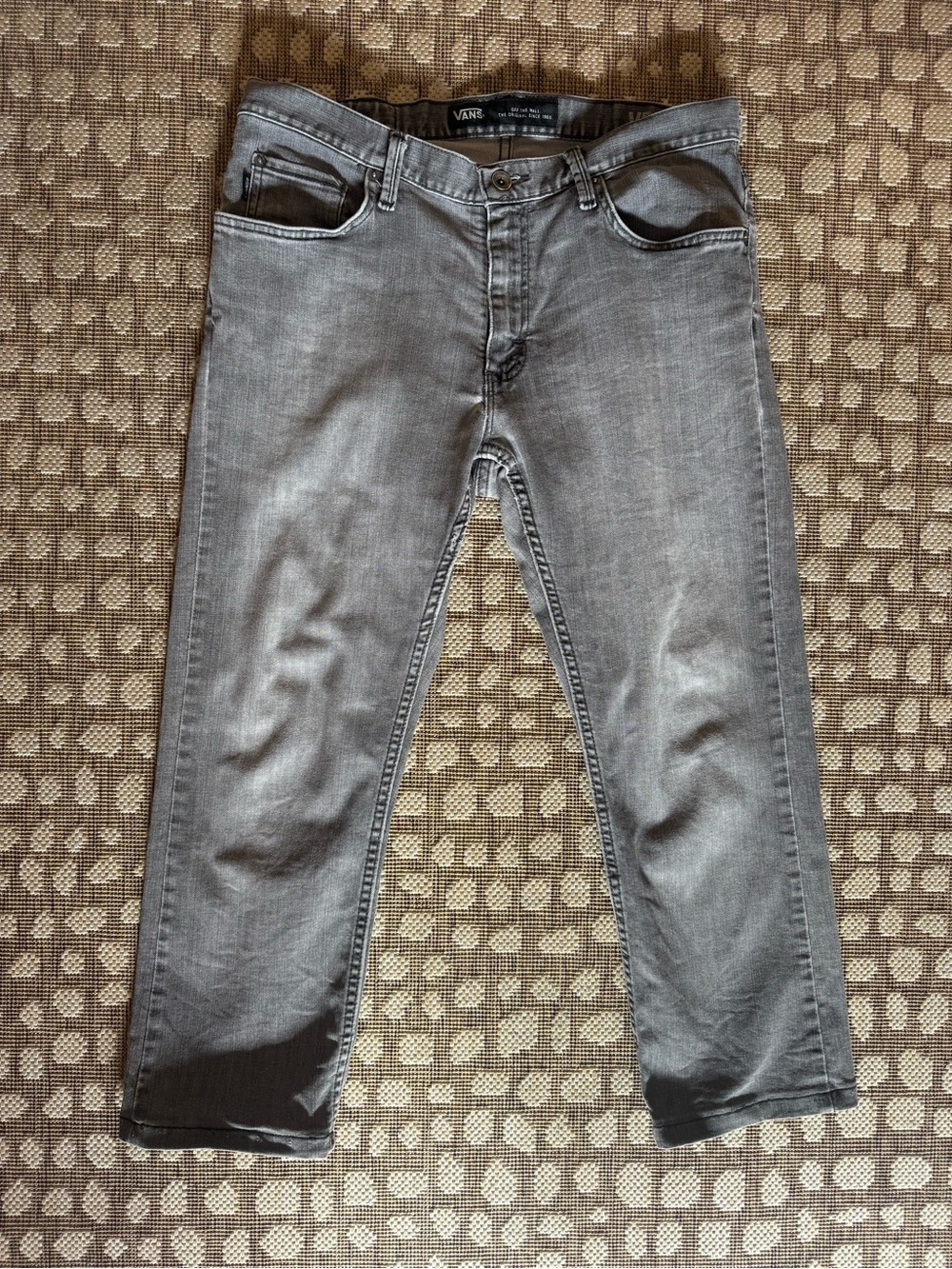 Vans Gray Slim Straight Jeans Men’s 32x32 Light Wash Skate Casual Denim Ankle